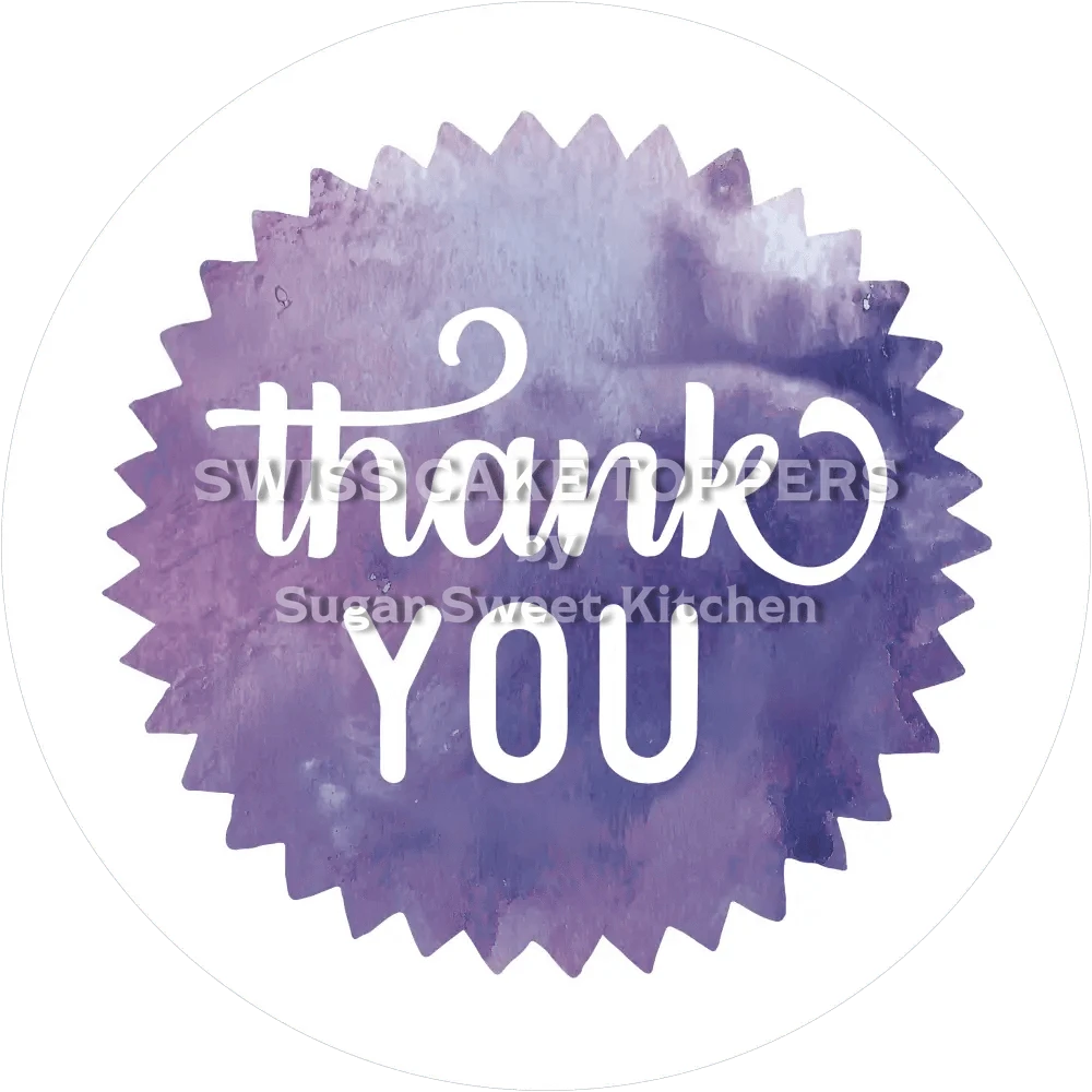 Thank You-Tortenaufleger11 - personalisierbar - Fondant- Torten- & Cupcakeaufleger Sugar Sweet Kitchen