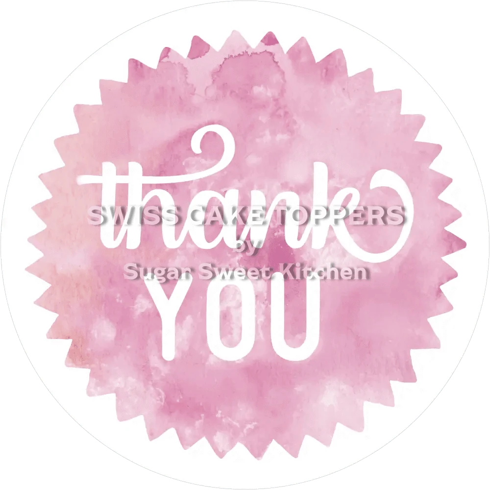Thank You-Tortenaufleger11 - personalisierbar - Fondant- Torten- & Cupcakeaufleger Sugar Sweet Kitchen