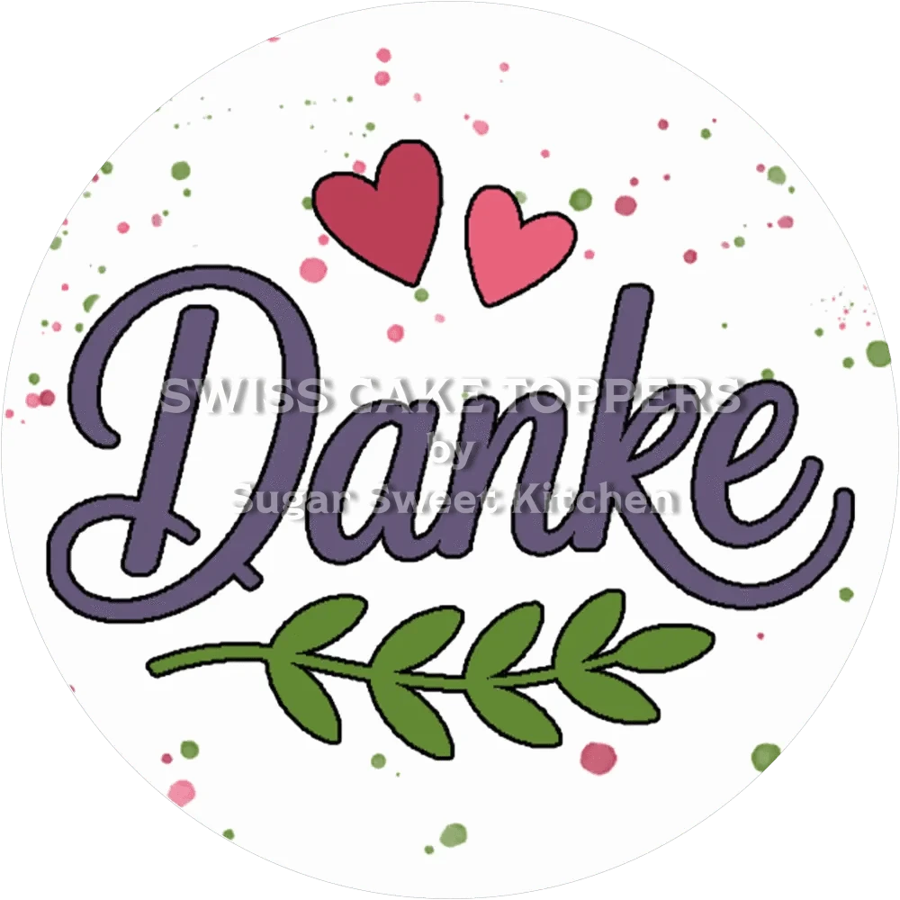 Thank You-Tortenaufleger7 - personalisierbar - Fondant- Torten- & Cupcakeaufleger Sugar Sweet Kitchen