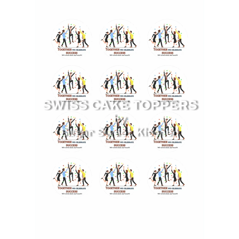 Together we create Success - Tortenaufleger - Fondant- Torten- & Cupcakeaufleger Sugar Sweet Kitchen