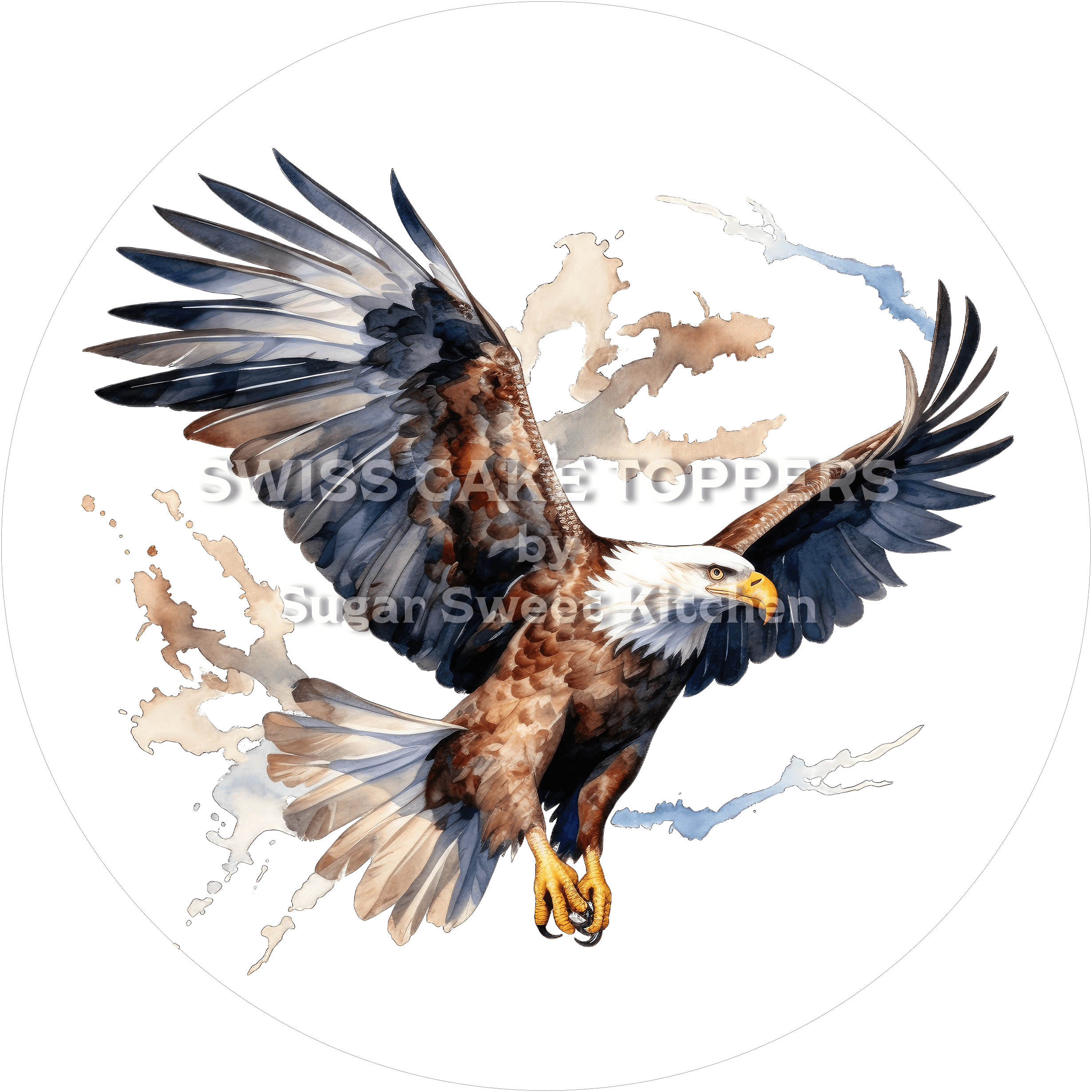Toller Adler-Tortenaufleger19 - personalisierbar - Fondant- Torten- & Cupcakeaufleger Sugar Sweet Kitchen