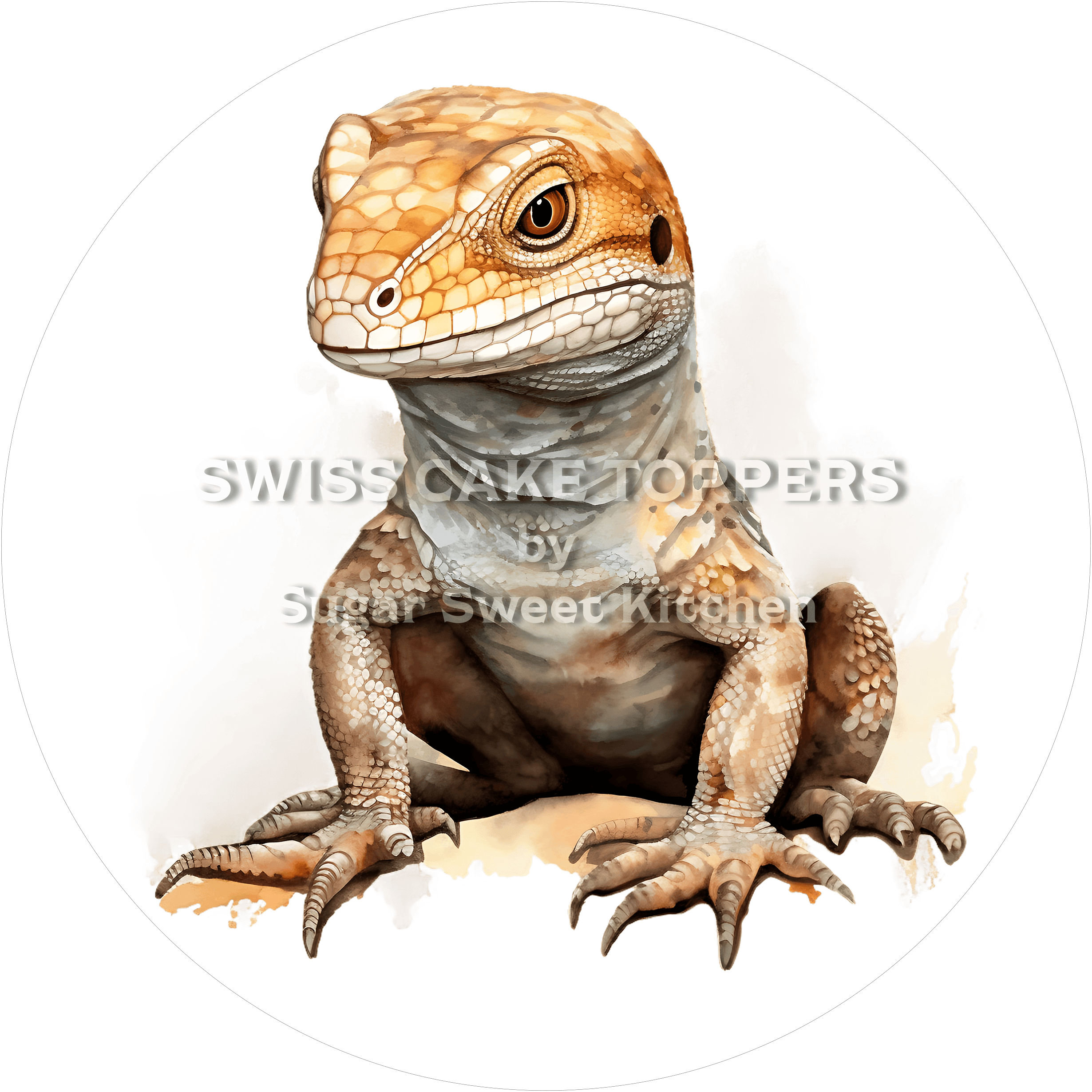 Toller Echsen-Tortenaufleger8 - personalisierbar - Fondant- Torten- & Cupcakeaufleger Sugar Sweet Kitchen