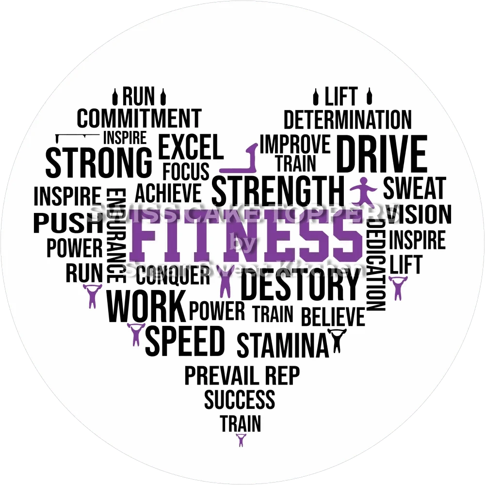 Toller Fitness-Tortenaufleger2 - personalisierbar - Fondant- Torten- & Cupcakeaufleger Sugar Sweet Kitchen