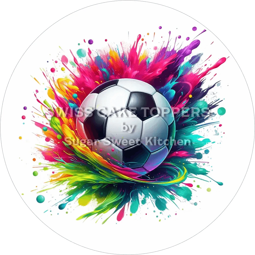 Toller Fussball-Tortenaufleger1 - personalisierbar - Fondant- Torten- & Cupcakeaufleger Sugar Sweet Kitchen