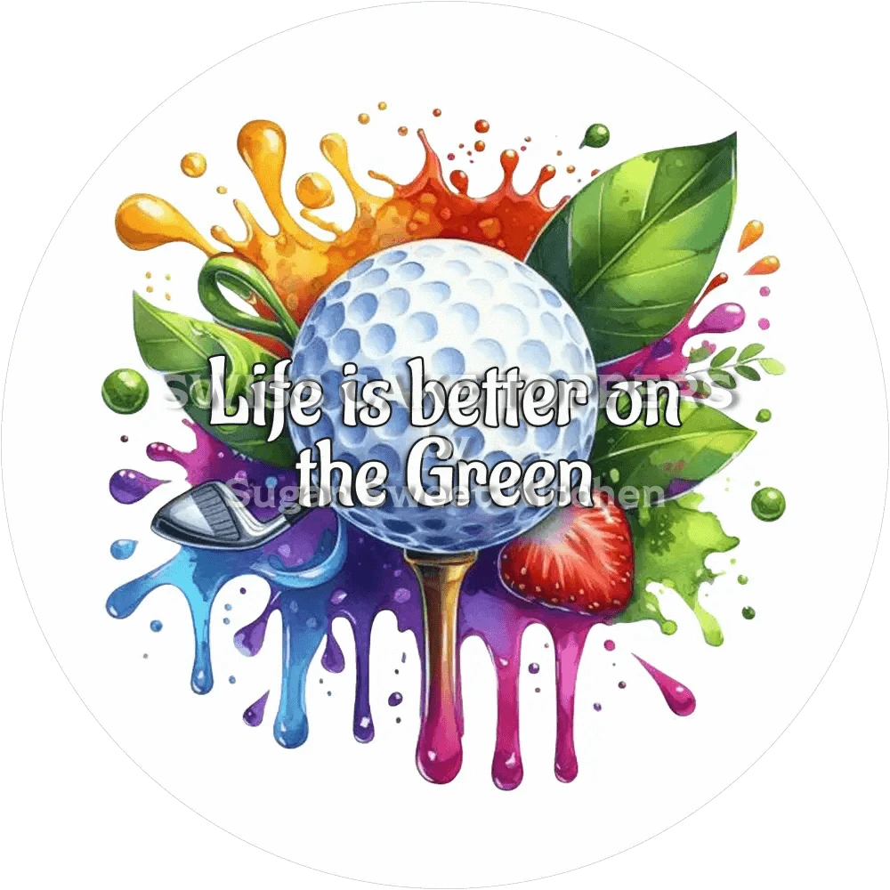 Toller Golf-Tortenaufleger2 - personalisierbar - Fondant- Torten- & Cupcakeaufleger Sugar Sweet Kitchen