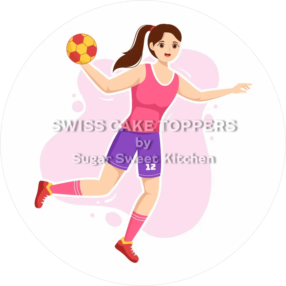 Toller Handball-Tortenaufleger1 - personalisierbar - Fondant- Torten- & Cupcakeaufleger Sugar Sweet Kitchen