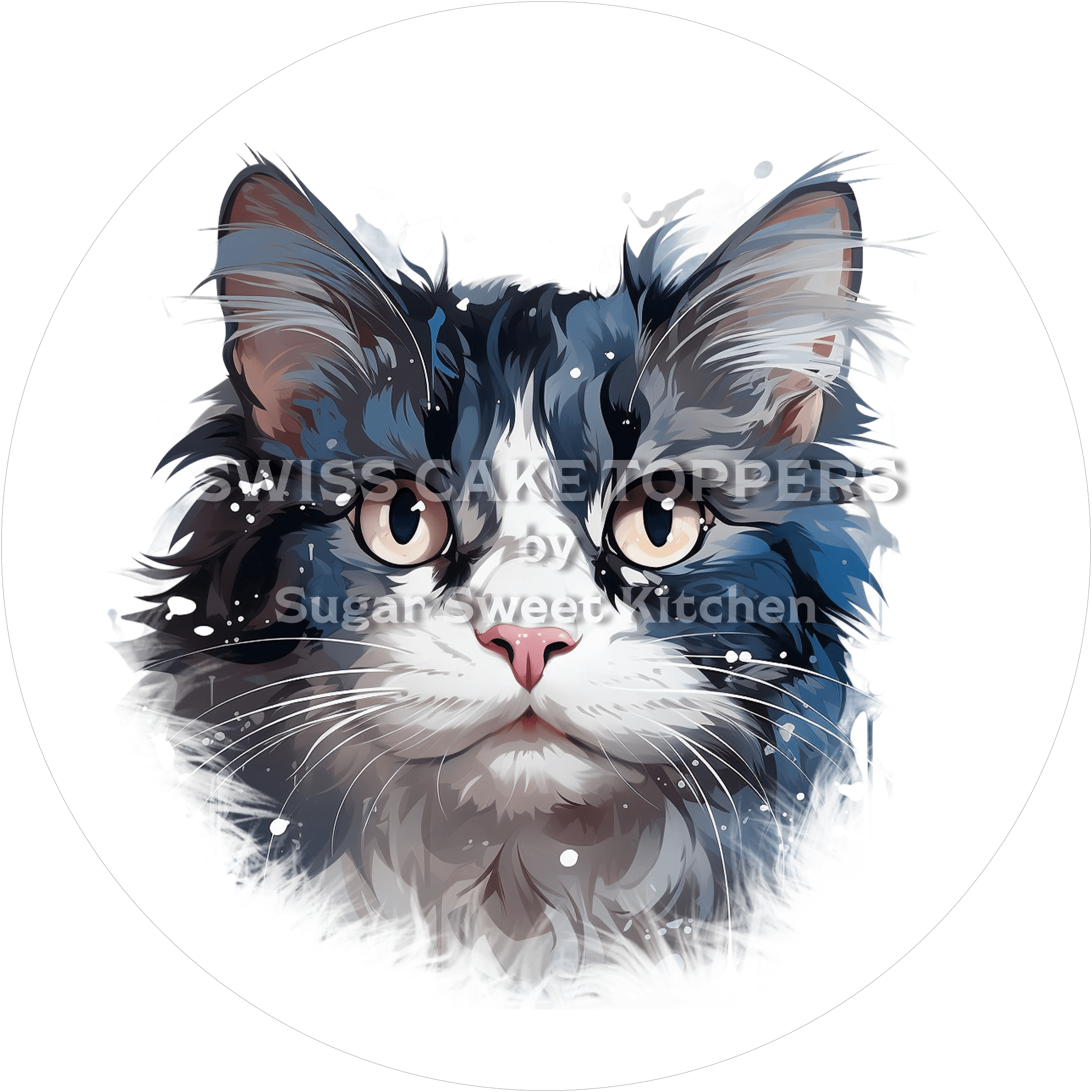 Toller Katzen-Tortenaufleger10 - personalisierbar - Fondant- Torten- & Cupcakeaufleger Sugar Sweet Kitchen