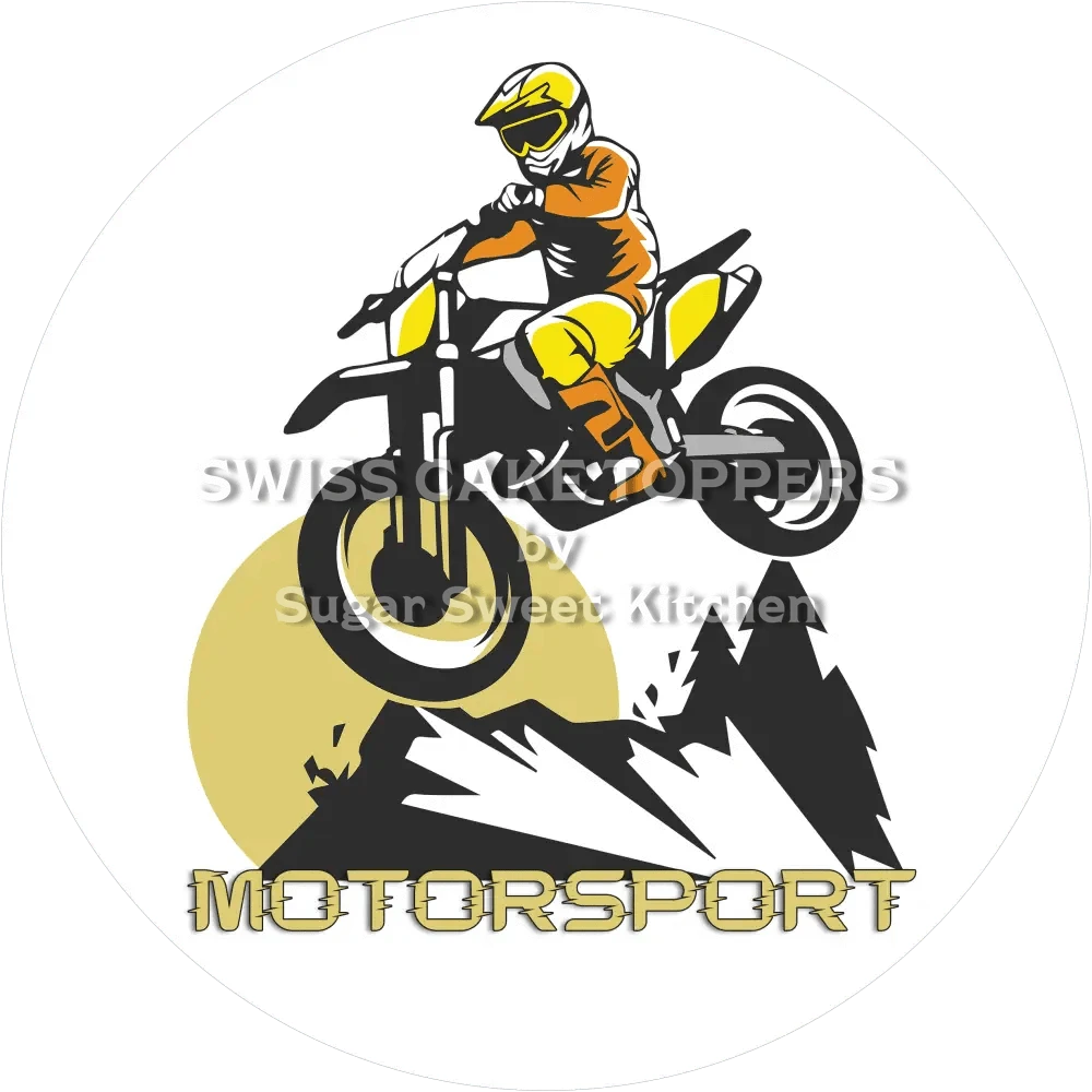 Toller MotoCross-Tortenaufleger6 - personalisierbar - Fondant- Torten- & Cupcakeaufleger Sugar Sweet Kitchen