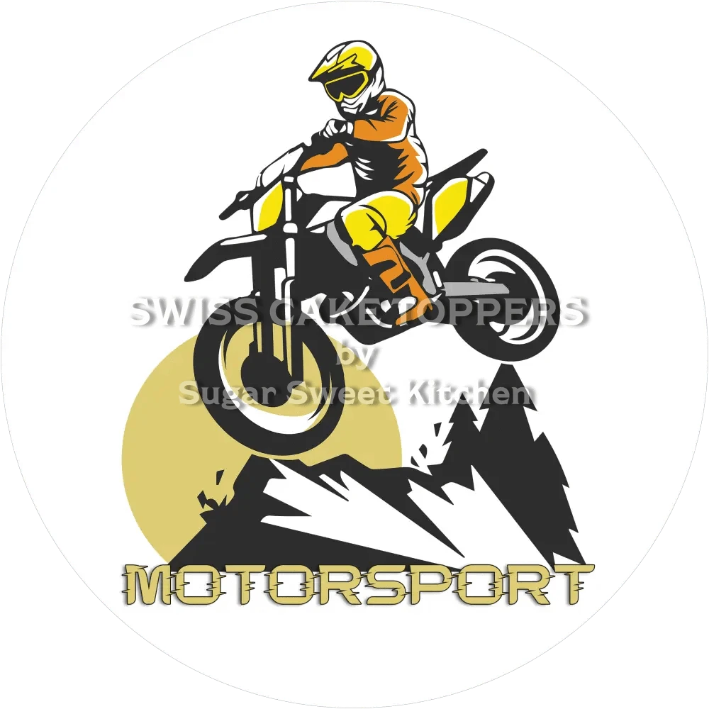 Toller MotoCross-Tortenaufleger6 - personalisierbar - Fondant- Torten- & Cupcakeaufleger Sugar Sweet Kitchen