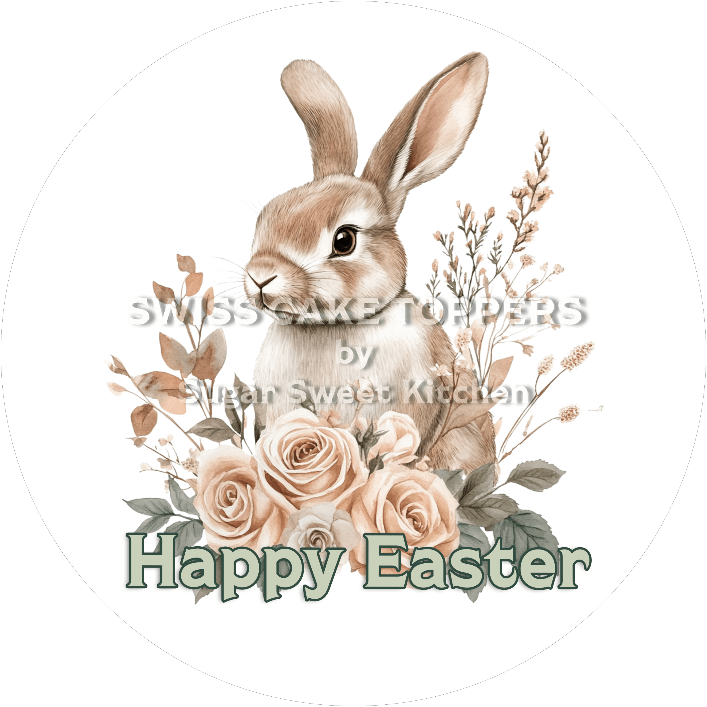 Toller Oster-Tortenaufleger19 - personalisierbar - Fondant- Torten- & Cupcakeaufleger Sugar Sweet Kitchen