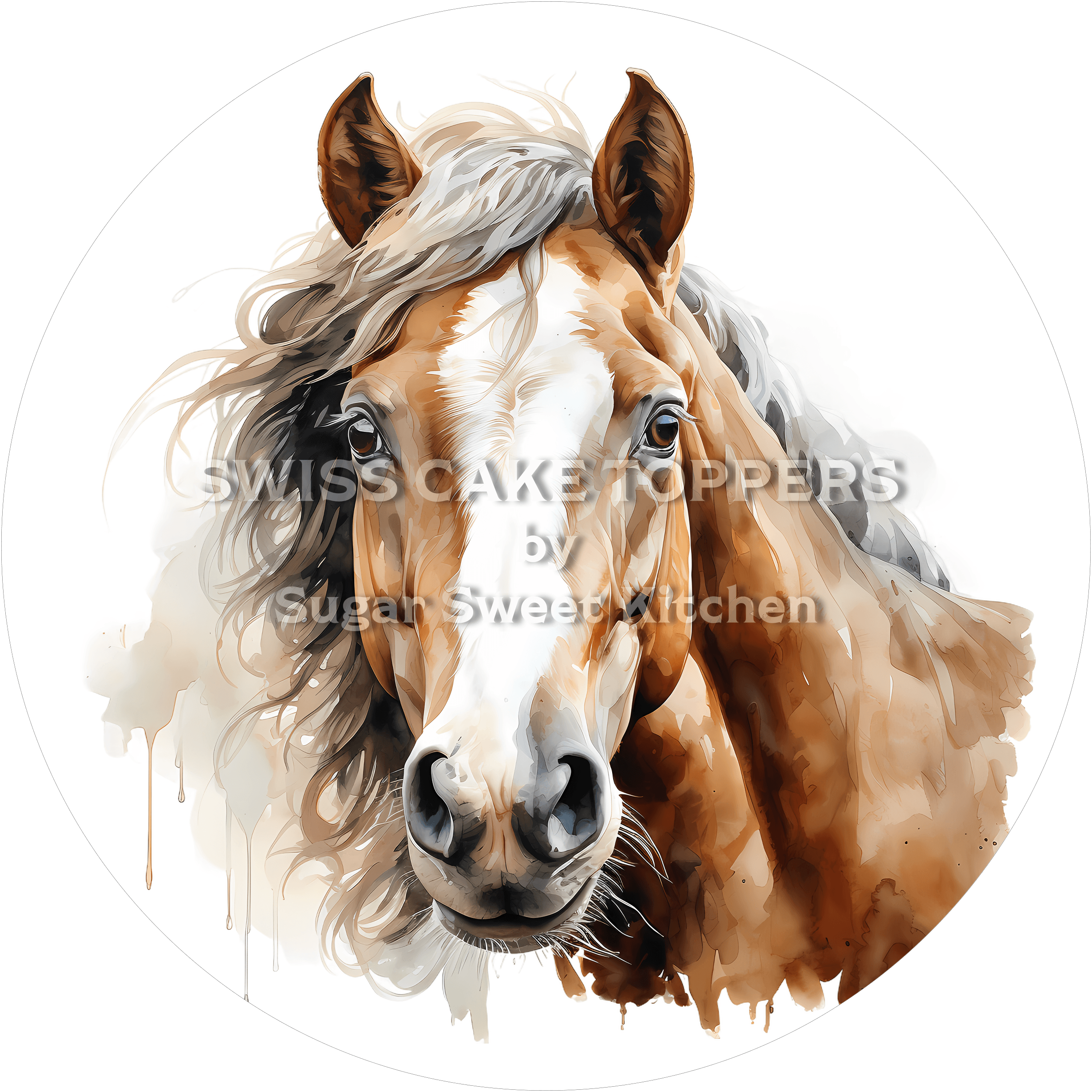 Toller Pferde-Tortenaufleger13 - personalisierbar - Fondant- Torten- & Cupcakeaufleger Sugar Sweet Kitchen