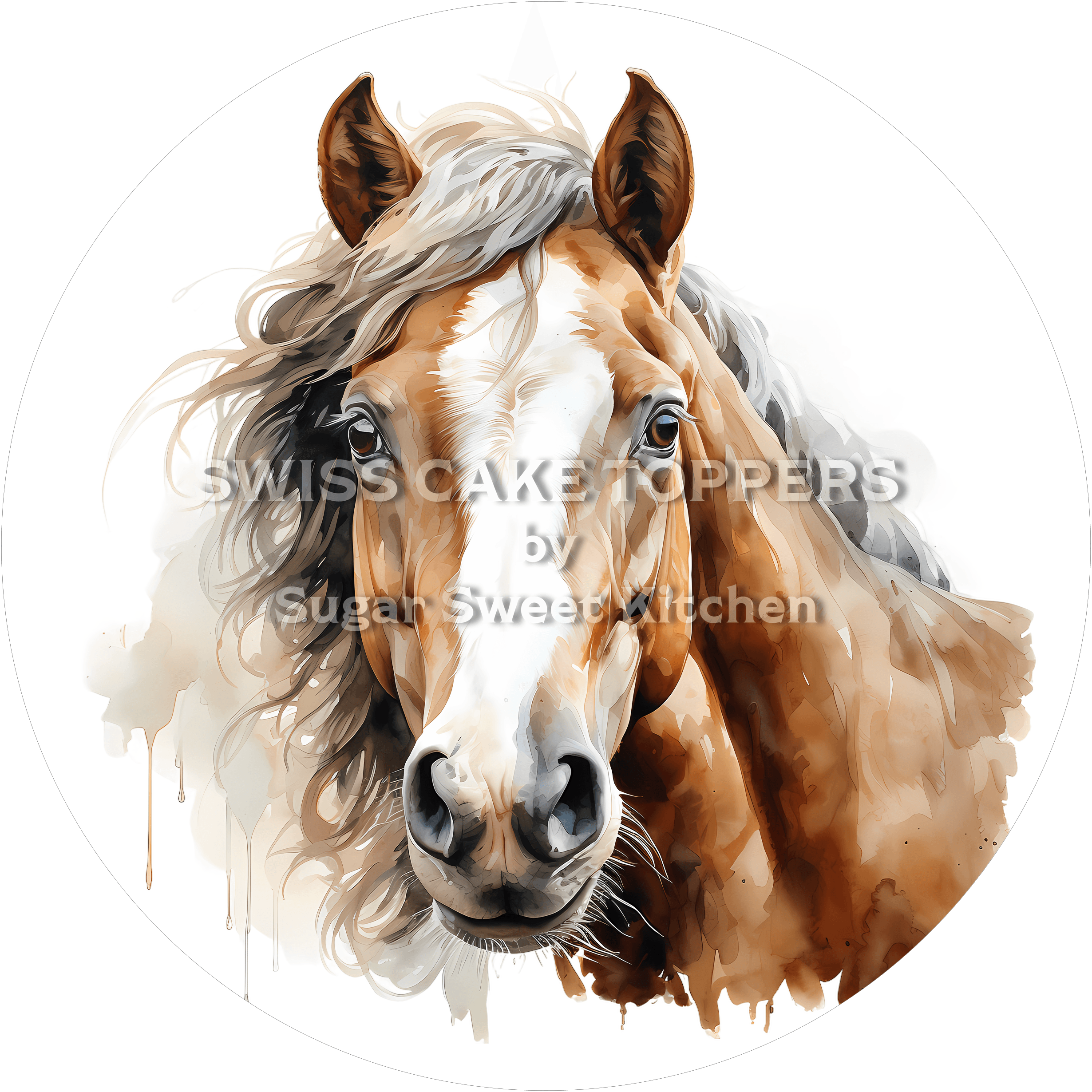 Toller Pferde-Tortenaufleger13 - personalisierbar - Fondant- Torten- & Cupcakeaufleger Sugar Sweet Kitchen