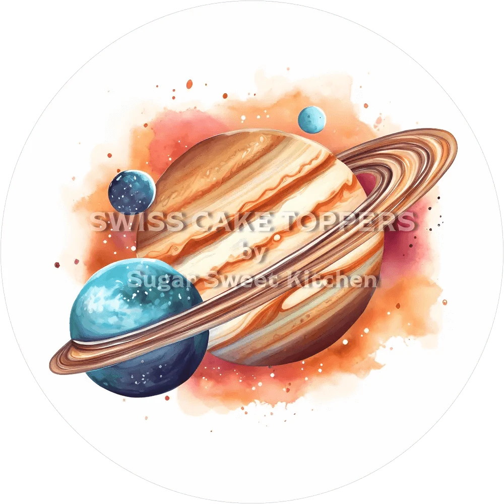 Toller Planeten-Tortenaufleger5 - personalisierbar - Fondant- Torten- & Cupcakeaufleger Sugar Sweet Kitchen