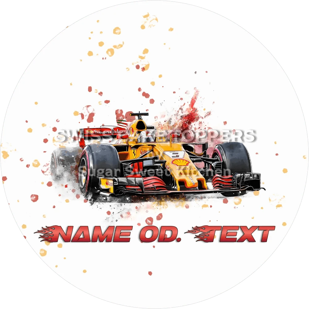 Toller Racing-Tortenaufleger2 mit Name od. Text - Fondant- Torten- & Cupcakeaufleger Sugar Sweet Kitchen