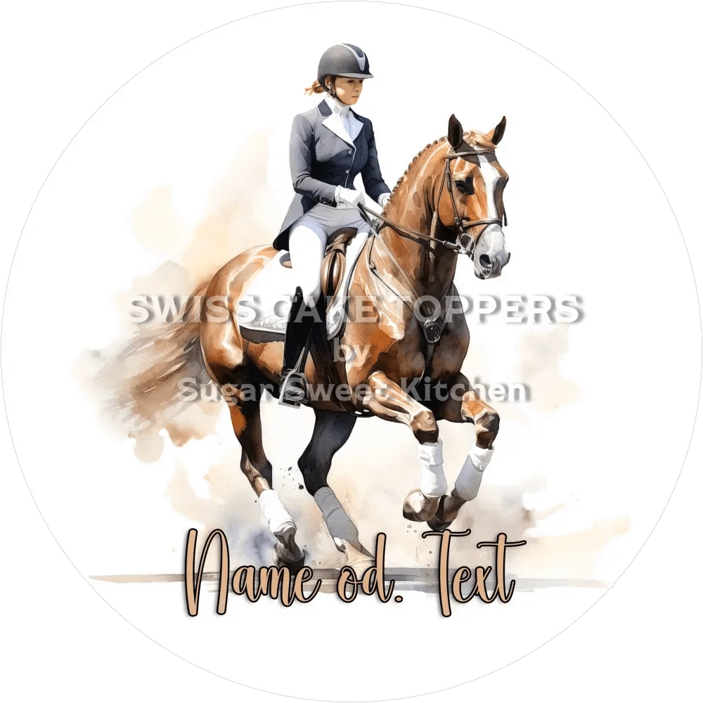 Toller Reiter-Tortenaufleger4 mit Name od. Text - Fondant- Torten- & Cupcakeaufleger Sugar Sweet Kitchen