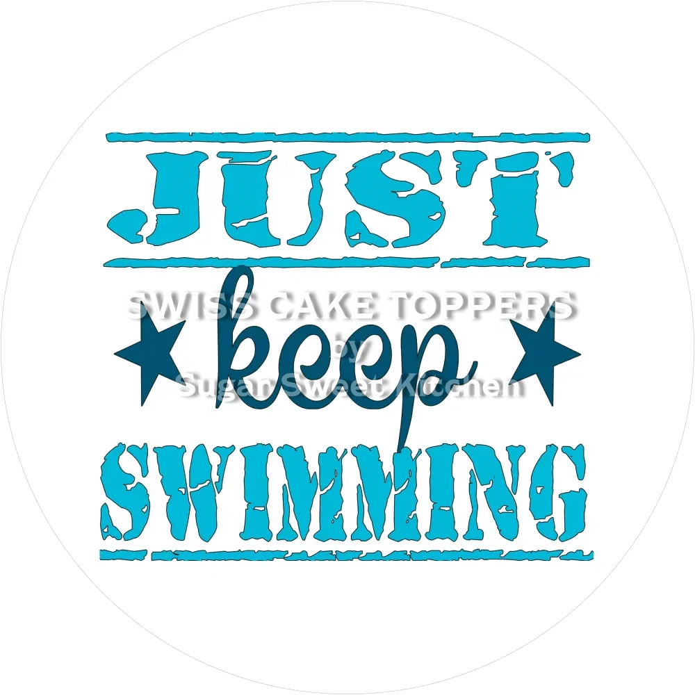 Toller Schwimmer-Tortenaufleger3 - personalisierbar - Fondant- Torten- & Cupcakeaufleger Sugar Sweet Kitchen