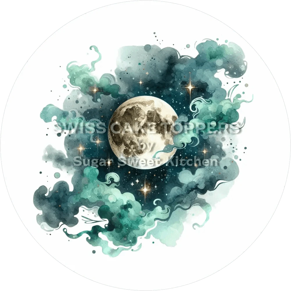 Toller Sonne & Mond-Tortenaufleger18 - personalisierbar - Fondant- Torten- Cupcakeaufleger Sugar Sweet Kitchen
