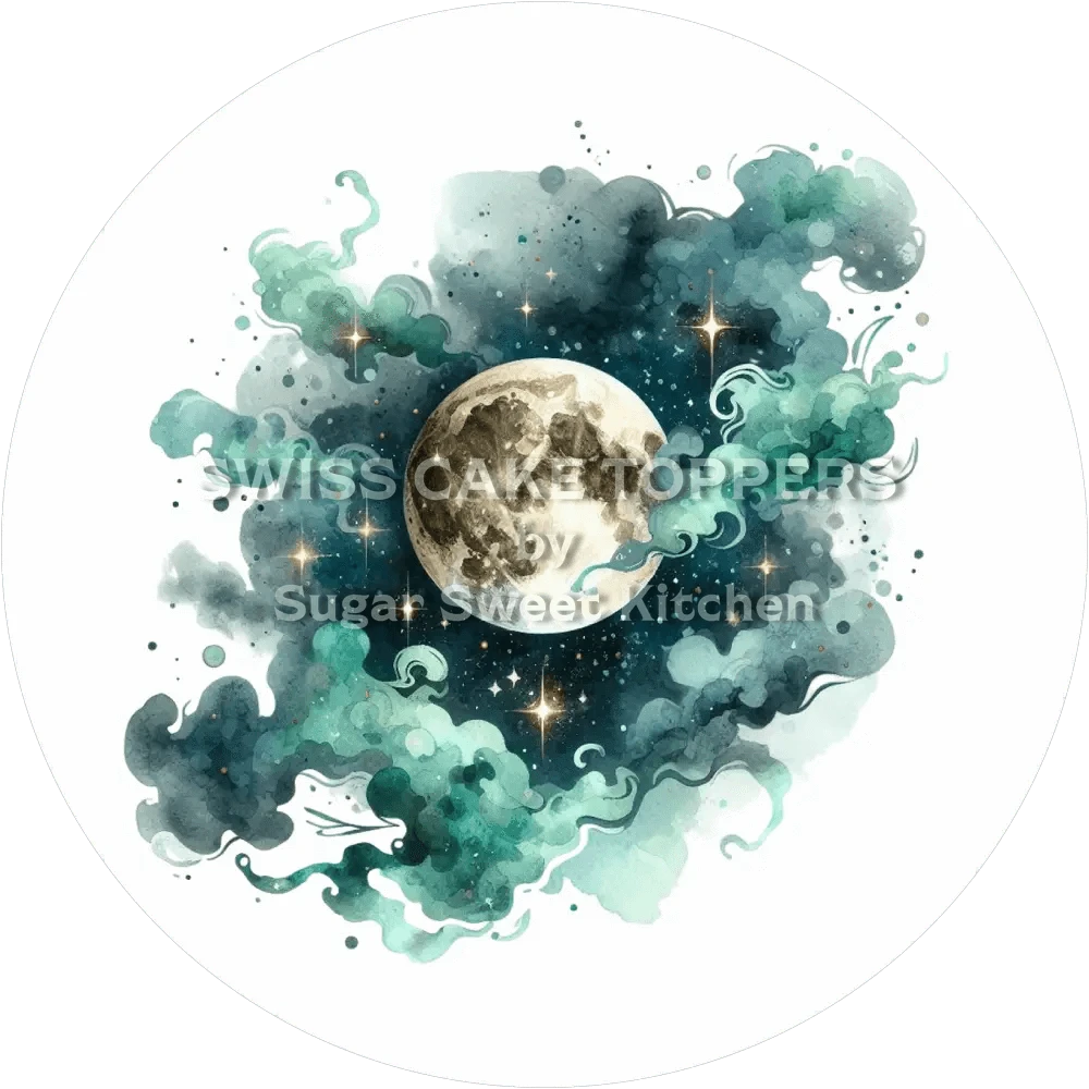 Toller Sonne & Mond-Tortenaufleger18 - personalisierbar - Fondant- Torten- Cupcakeaufleger Sugar Sweet Kitchen