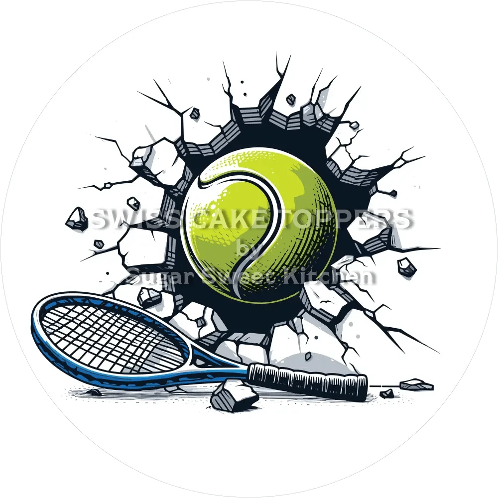Toller Tennis-Tortenaufleger2 - personalisierbar - Fondant- Torten- & Cupcakeaufleger Sugar Sweet Kitchen