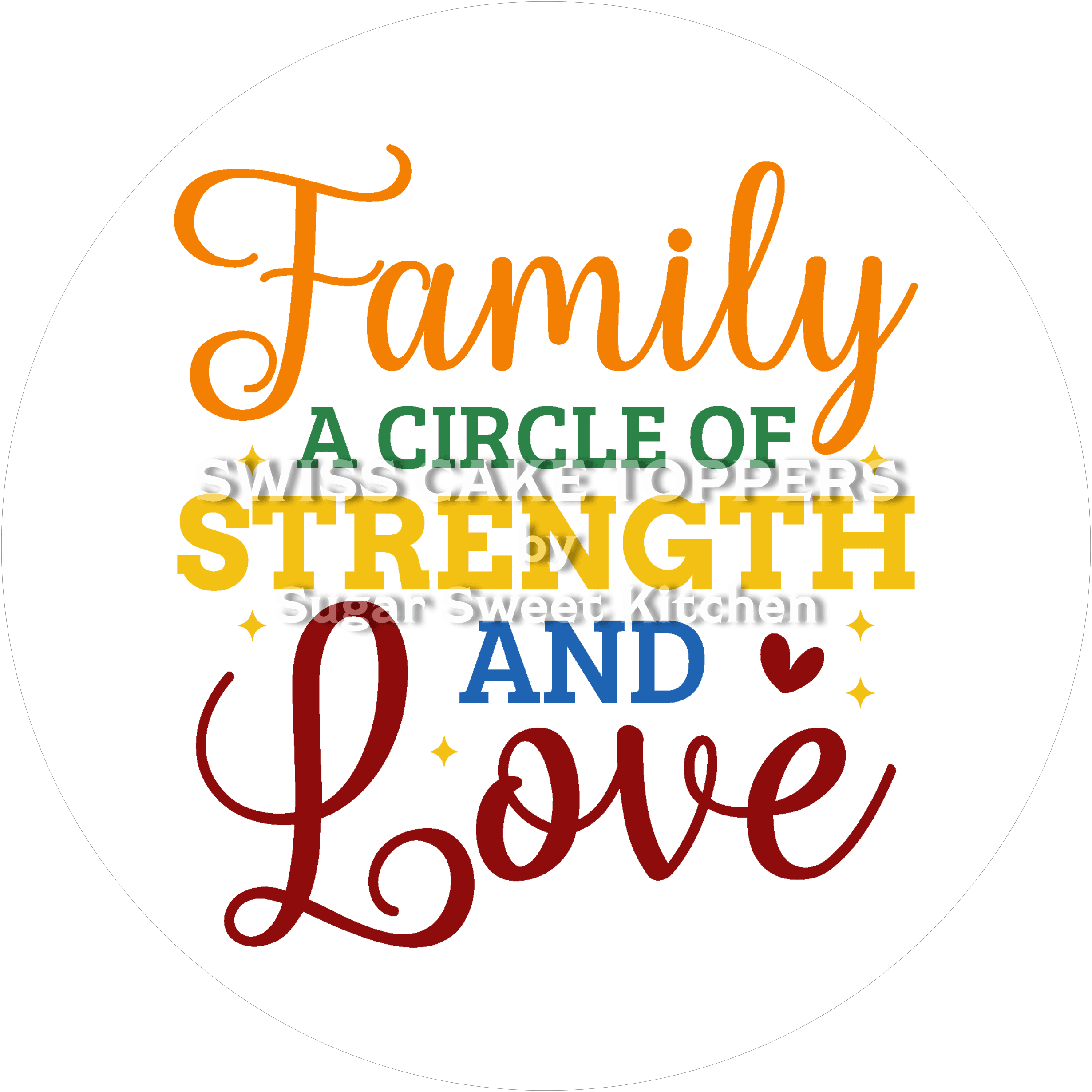 Toller Tortenaufleger für die Familie2 - personalisierbar - Fondant- Torten- & Cupcakeaufleger Sugar Sweet Kitchen