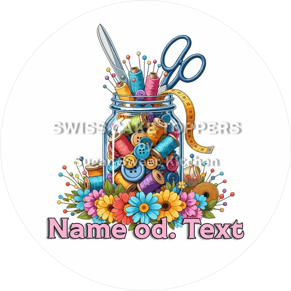 Toller Tortenaufleger Nähen1 mit Namen od. Text - Fondant- Torten- & Cupcakeaufleger Sugar Sweet Kitchen