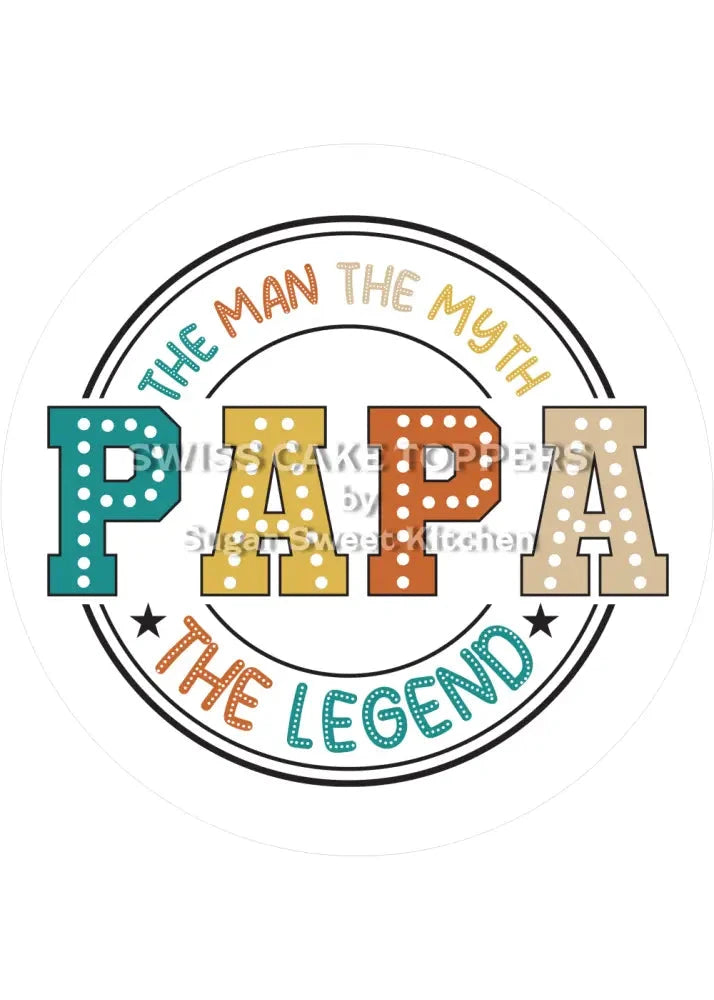 Toller Tortenaufleger zum Vatertag2 - personalisierbar - Fondant- Torten- & Cupcakeaufleger Sugar Sweet Kitchen