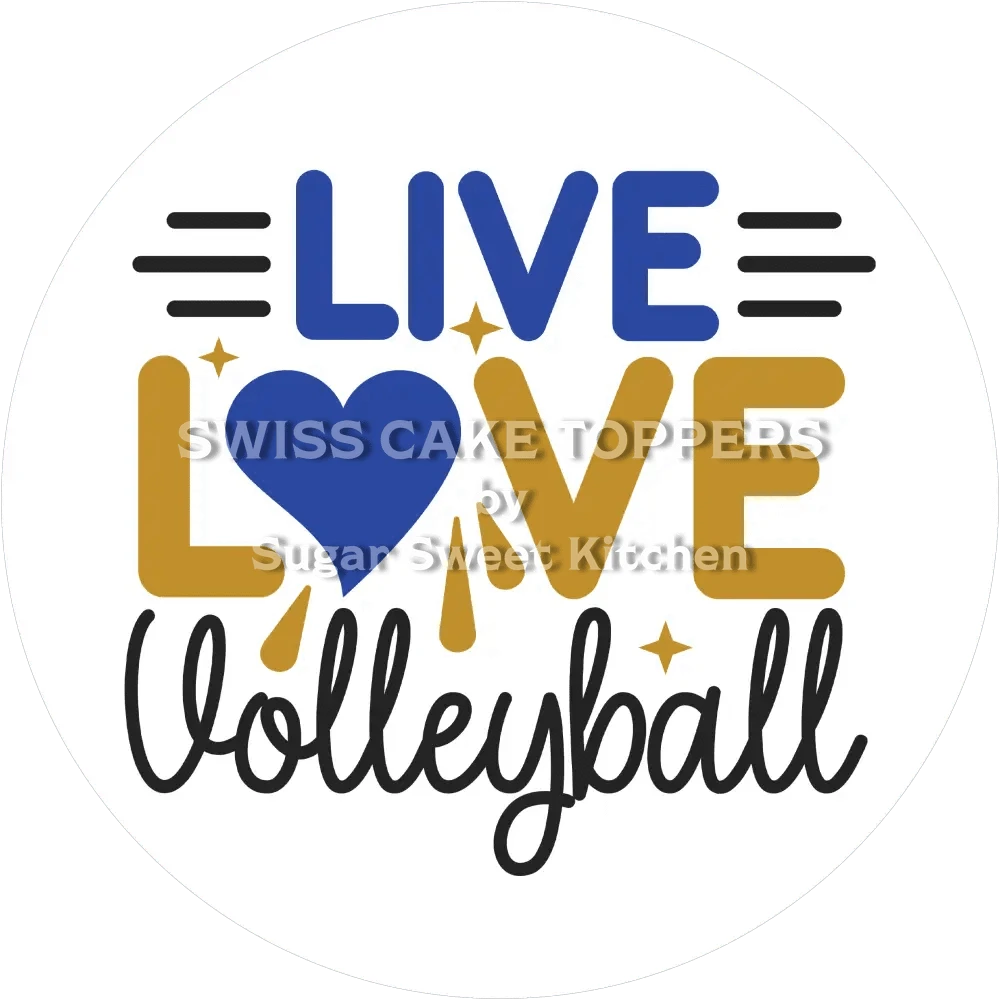 Toller Volleyball-Tortenaufleger5 - personalisierbar - Fondant- Torten- & Cupcakeaufleger Sugar Sweet Kitchen