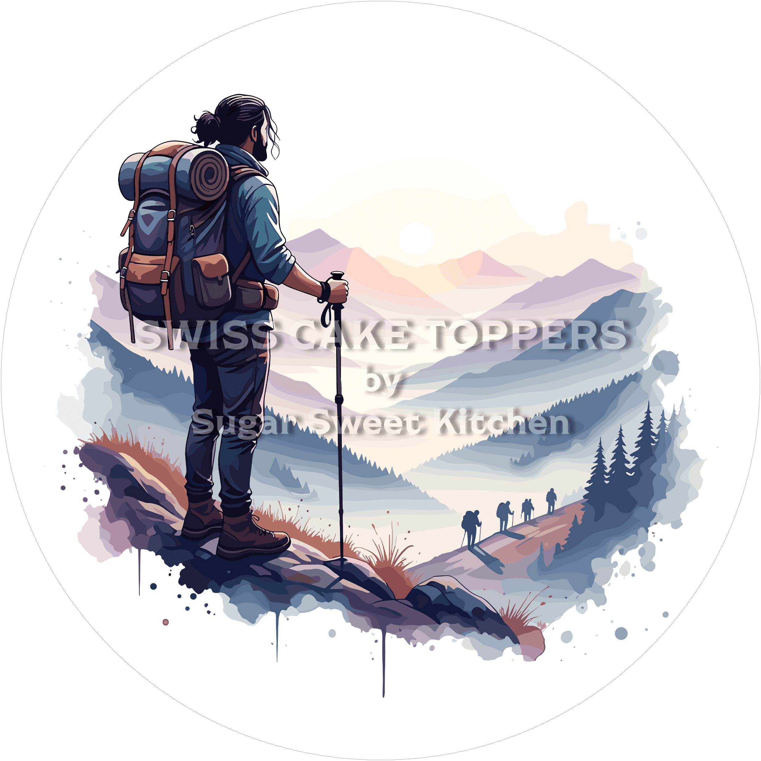 Toller Wander-Tortenaufleger4 - personalisierbar - Fondant- Torten- & Cupcakeaufleger Sugar Sweet Kitchen