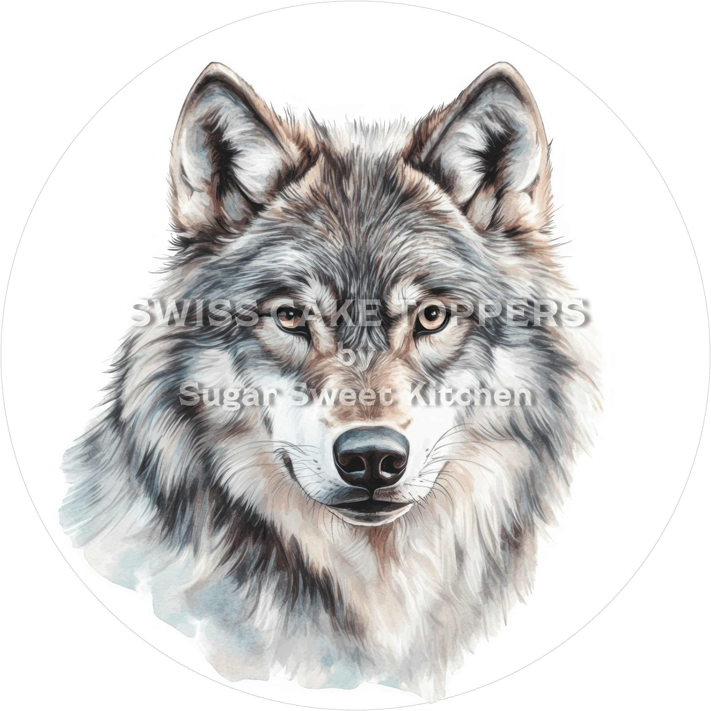 Toller Wolf-Tortenaufleger3 - personalisierbar - Fondant- Torten- & Cupcakeaufleger Sugar Sweet Kitchen