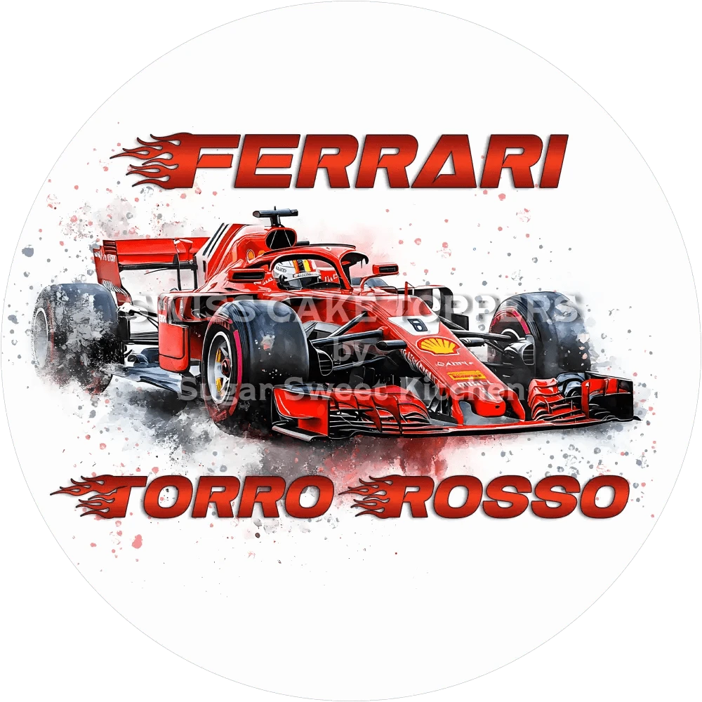 Torro Rosso-Tortenaufleger4 - personalisierbar - Fondant- Torten- & Cupcakeaufleger Sugar Sweet Kitchen