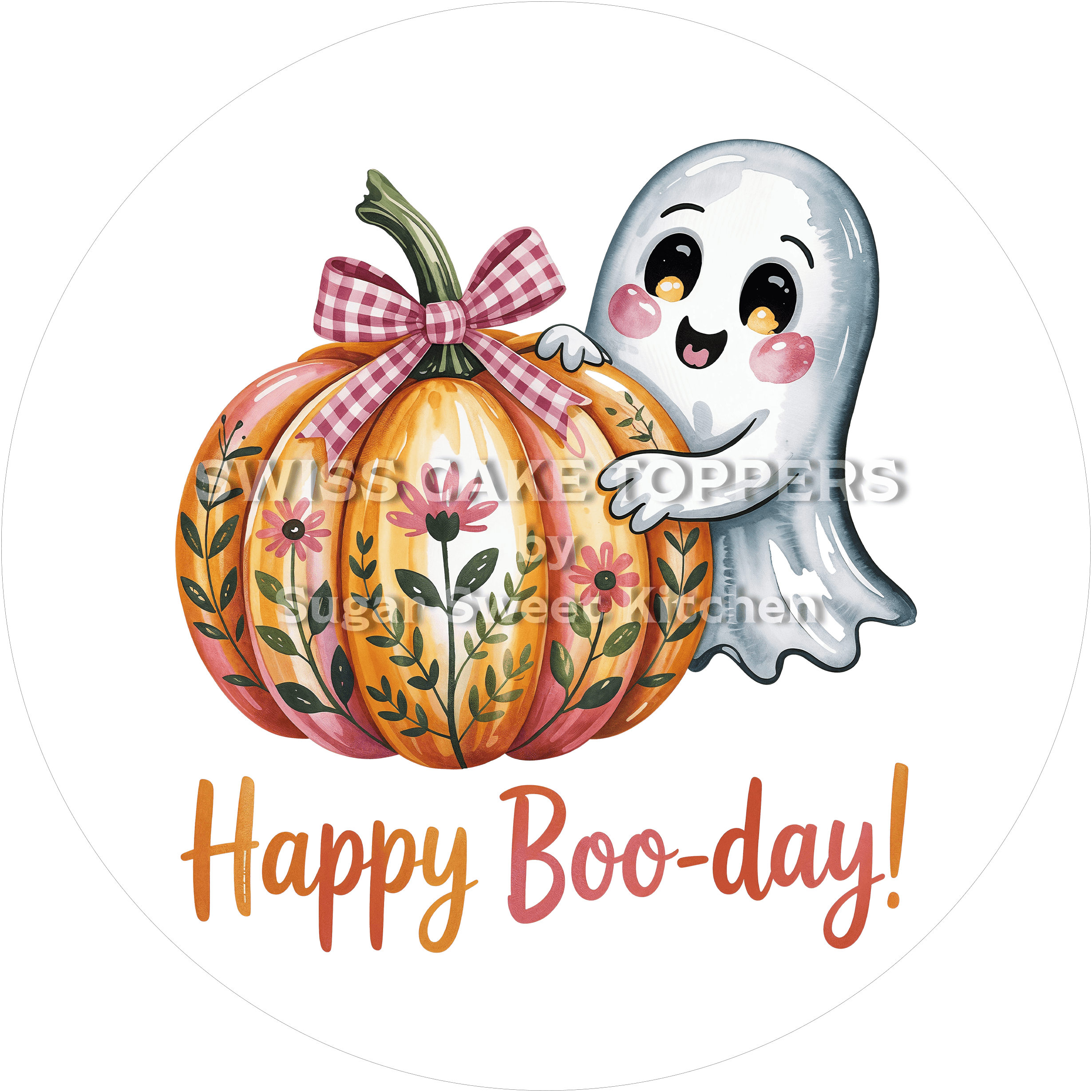 Tortenaufleger Ghost2 - personalisierbar - Fondant- Torten- & Cupcakeaufleger Sugar Sweet Kitchen