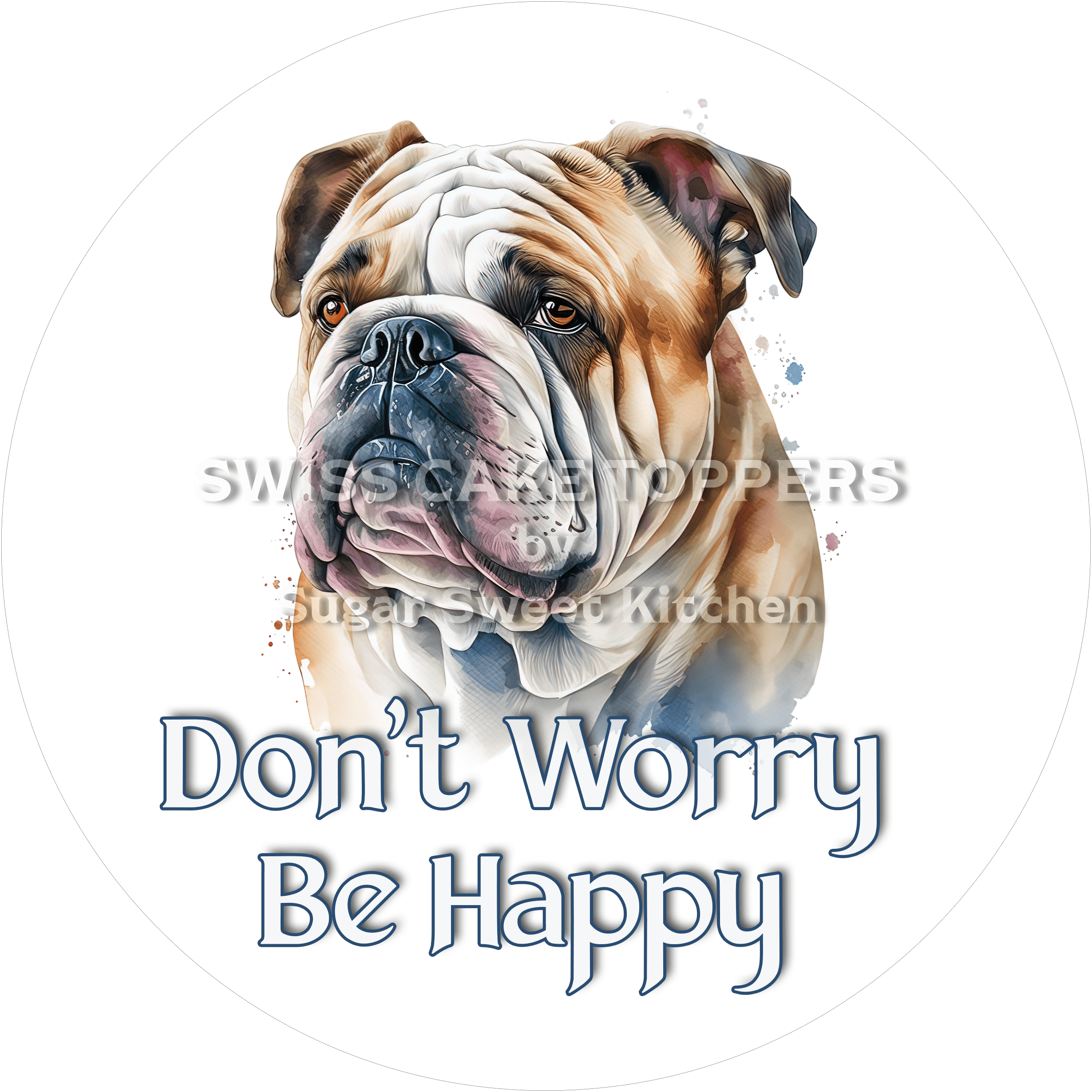 Tortenaufleger mit Zitaten - Dog3 - personalisierbar - Fondant- Torten- & Cupcakeaufleger Sugar Sweet Kitchen