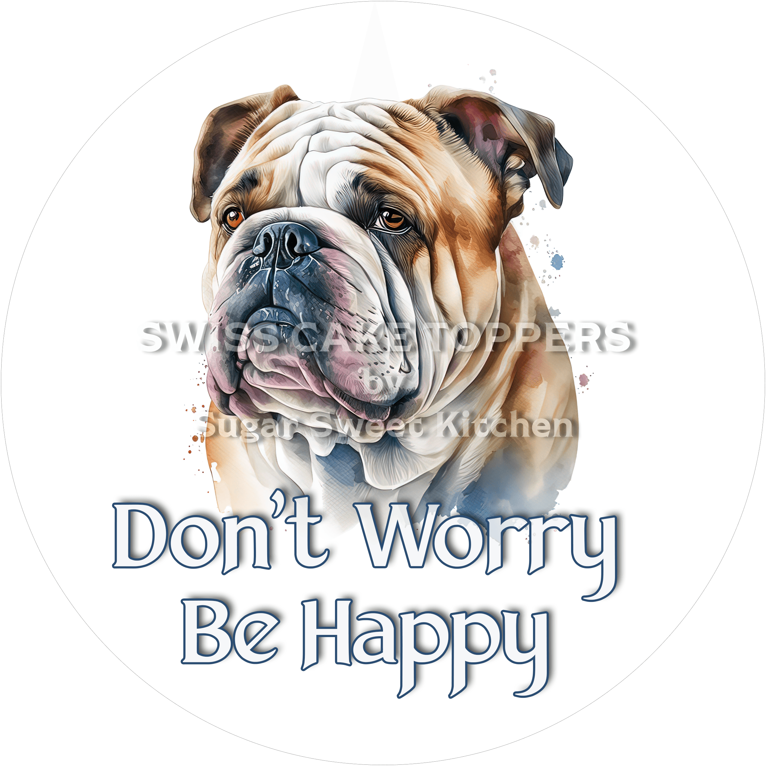 Tortenaufleger mit Zitaten - Dog3 - personalisierbar - Fondant- Torten- & Cupcakeaufleger Sugar Sweet Kitchen