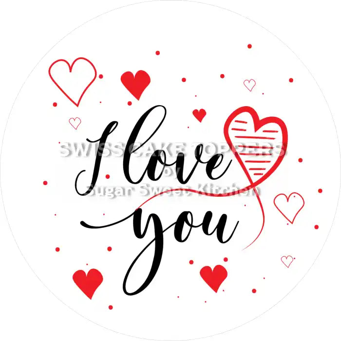 Valentins- Tortenaufleger Love3 - personalisierbar - Fondant- Torten- & Cupcakeaufleger Sugar Sweet Kitchen