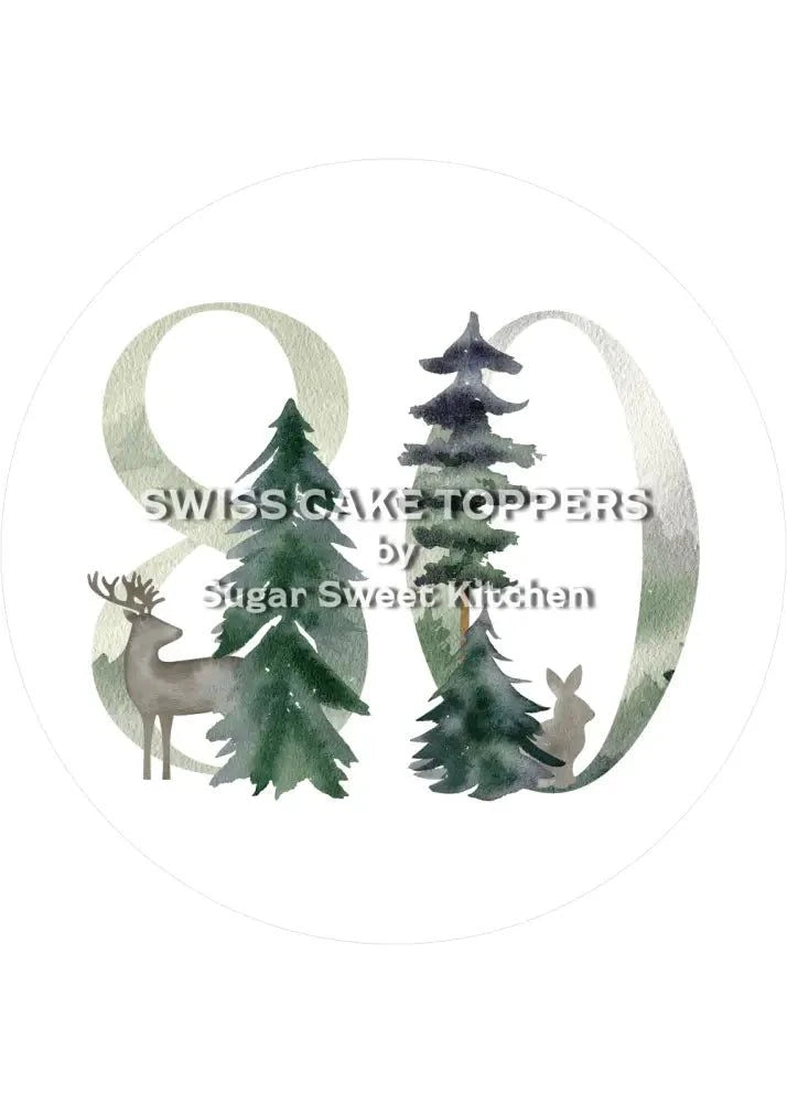 Wilderness Tortenaufleger mit Zahlen - personalisiert - Fondant- Torten- & Cupcakeaufleger Sugar Sweet Kitchen