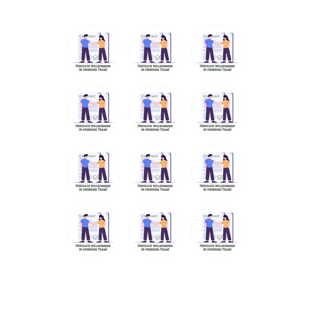 Willkommen im Team - Tortenaufleger2 - Fondant- Torten- & Cupcakeaufleger Sugar Sweet Kitchen