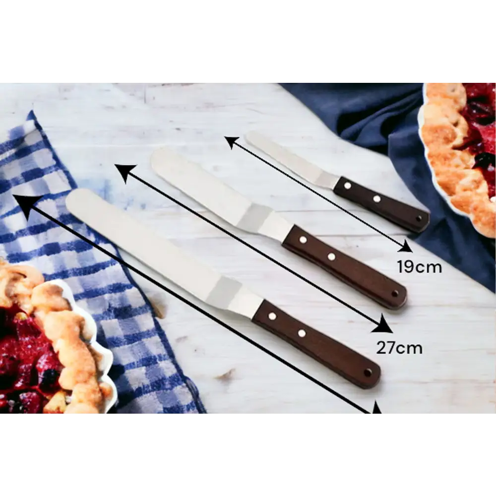 Winkelpaletten in 3 versch. Grössen / Holzgriff - Tortendekoration Sugar Sweet Kitchen