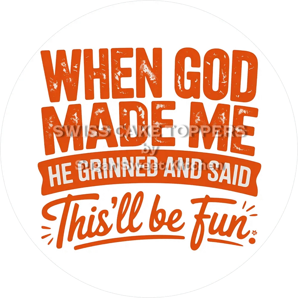 Witziger-Tortenaufleger21 - personalisierbar - Fondant- Torten- & Cupcakeaufleger Sugar Sweet Kitchen