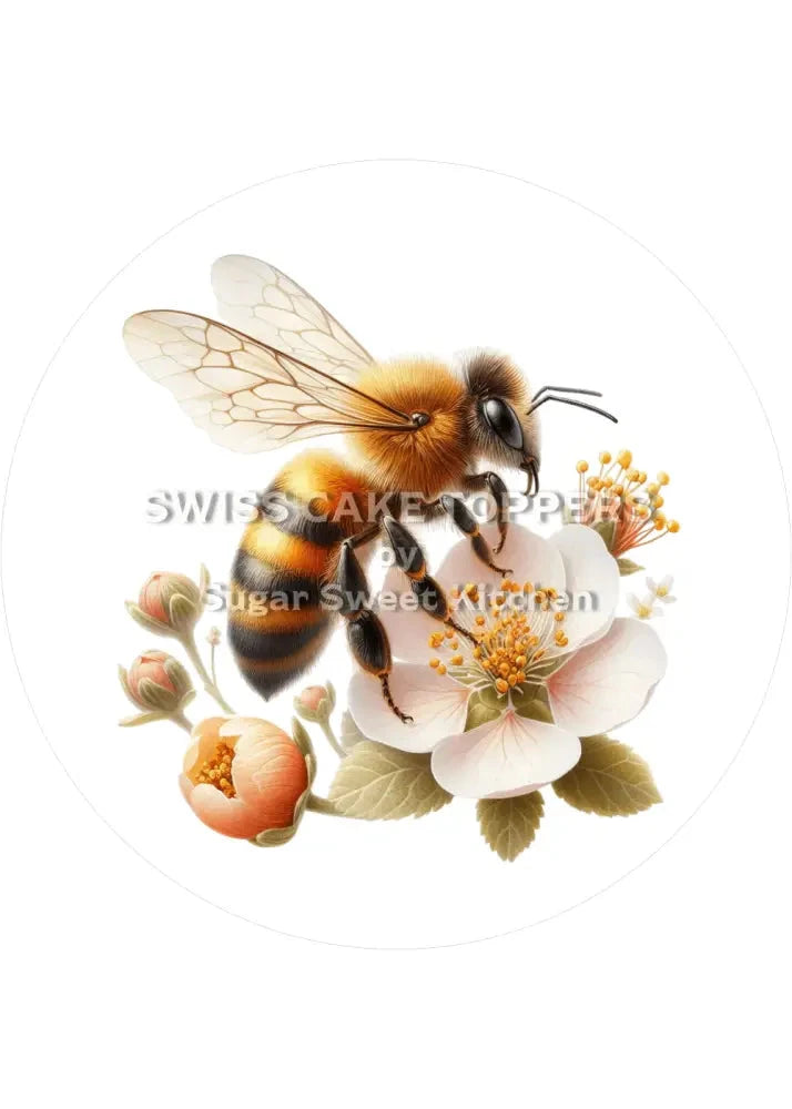 Wunderschöner Bienen-Tortenaufleger3 - personalisierbar - Fondant- Torten- & Cupcakeaufleger Sugar Sweet Kitchen