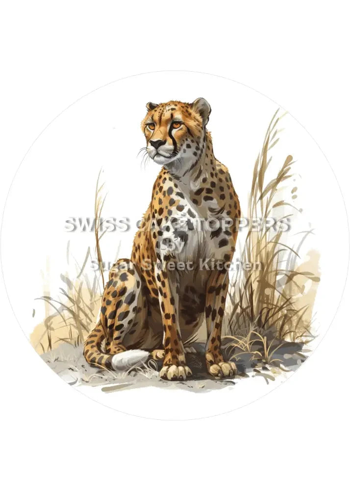 Wunderschöner Leoparden-Tortenaufleger2 - personalisierbar - Fondant- Torten- & Cupcakeaufleger Sugar Sweet Kitchen