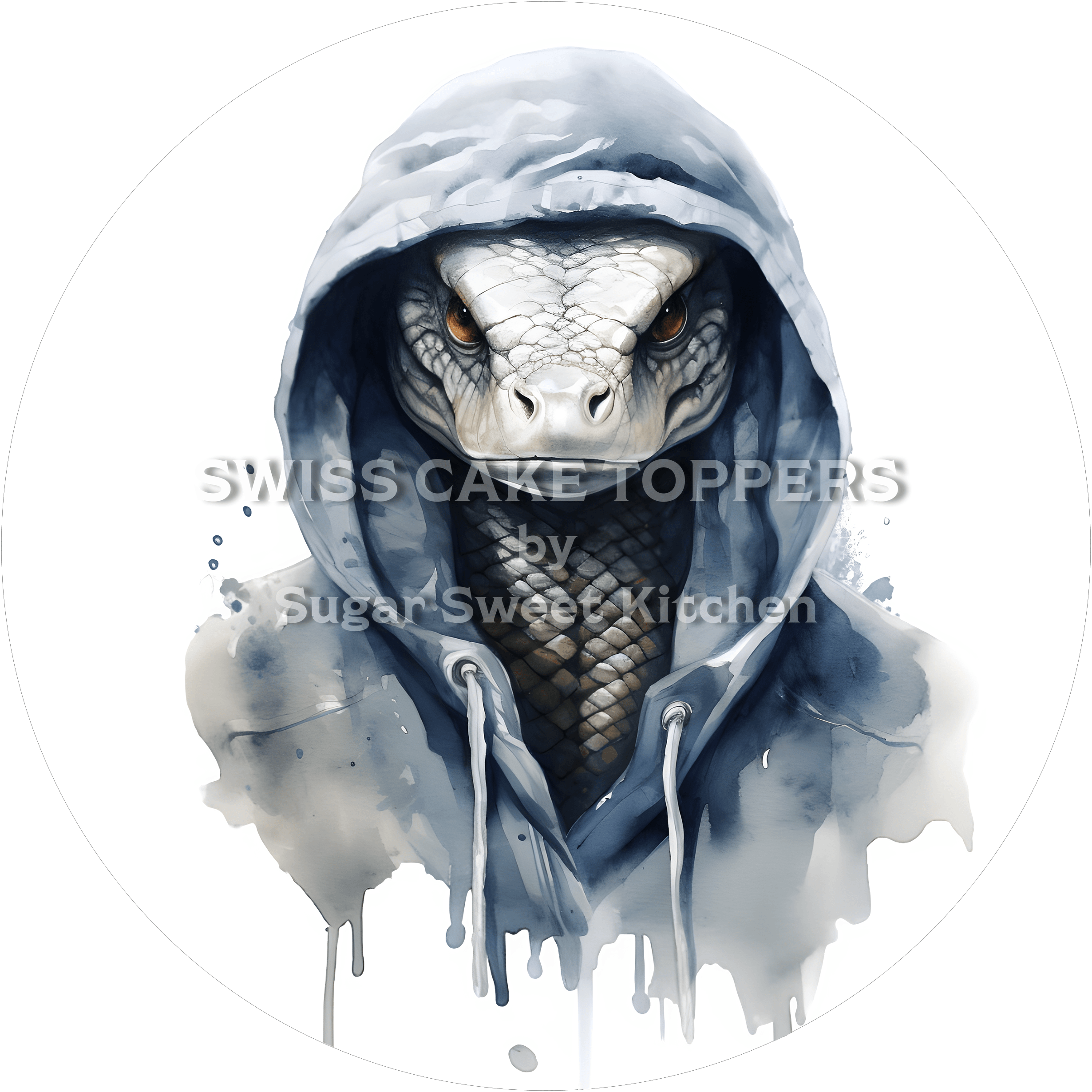 Wunderschöner Schlangen-Tortenaufleger6 - personalisierbar - Fondant- Torten- & Cupcakeaufleger Sugar Sweet Kitchen