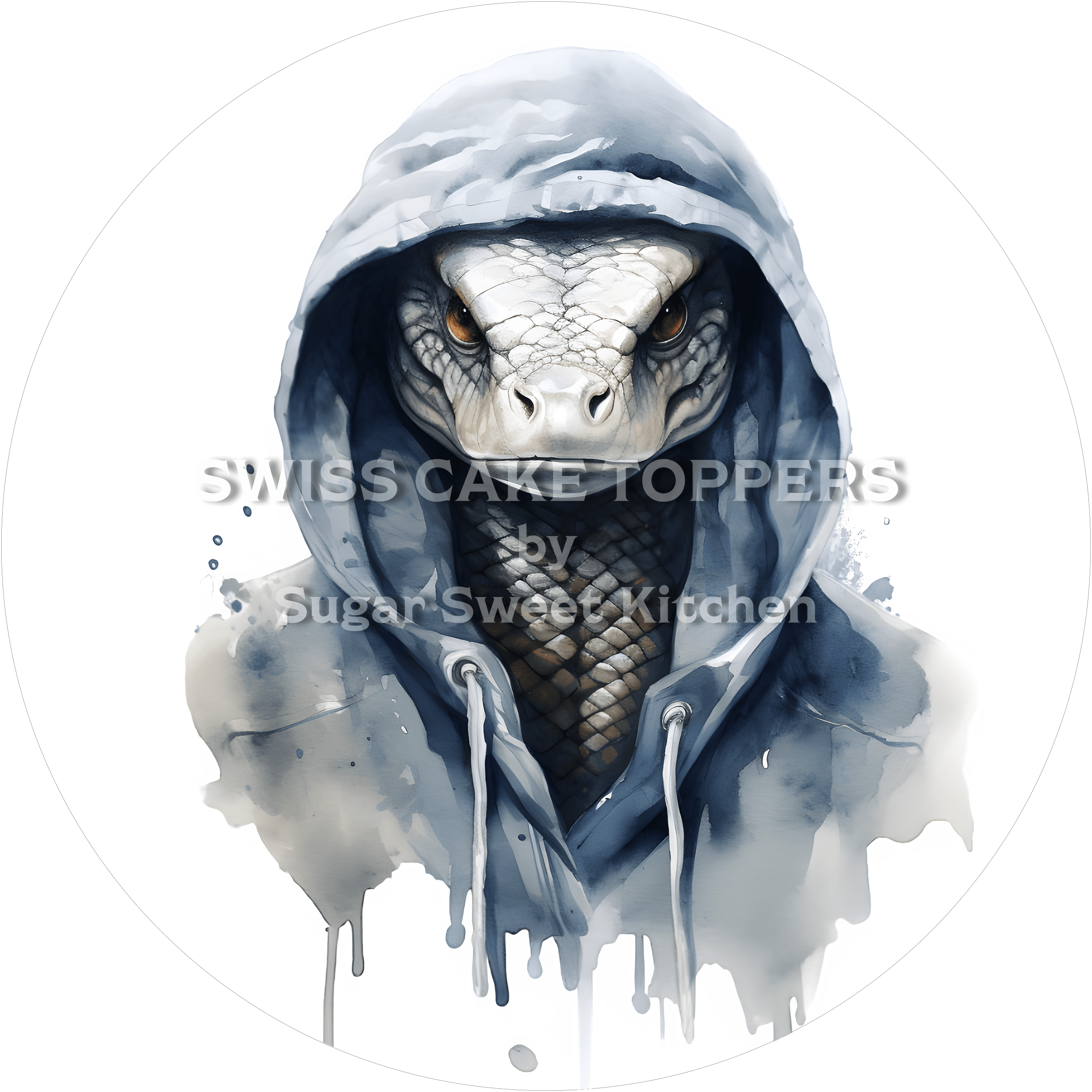 Wunderschöner Schlangen-Tortenaufleger6 - personalisierbar - Fondant- Torten- & Cupcakeaufleger Sugar Sweet Kitchen