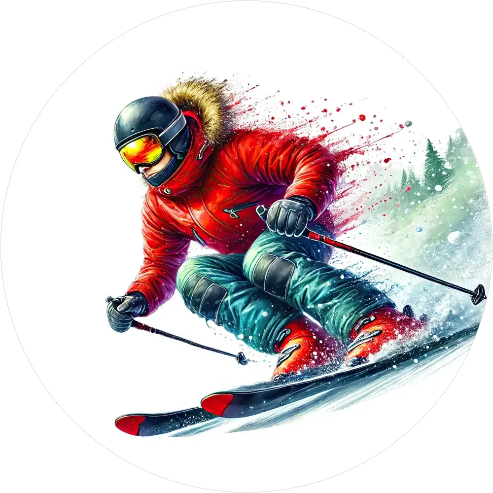 Wunderschöner Skifahrer-Tortenaufleger1 - personalisierbar - Fondant- Torten- & Cupcakeaufleger Sugar Sweet Kitchen