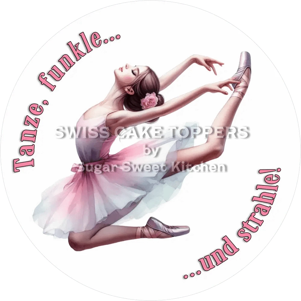 Wunderschöner Tanz-Tortenaufleger9 - personalisierbar - Fondant- Torten- & Cupcakeaufleger Sugar Sweet Kitchen