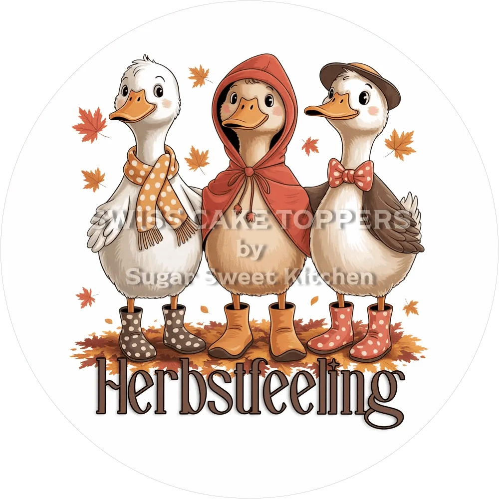 Wundervoller Herbst-Tortenaufleger5 - personalisierbar - Fondant- Torten- & Cupcakeaufleger Sugar Sweet Kitchen