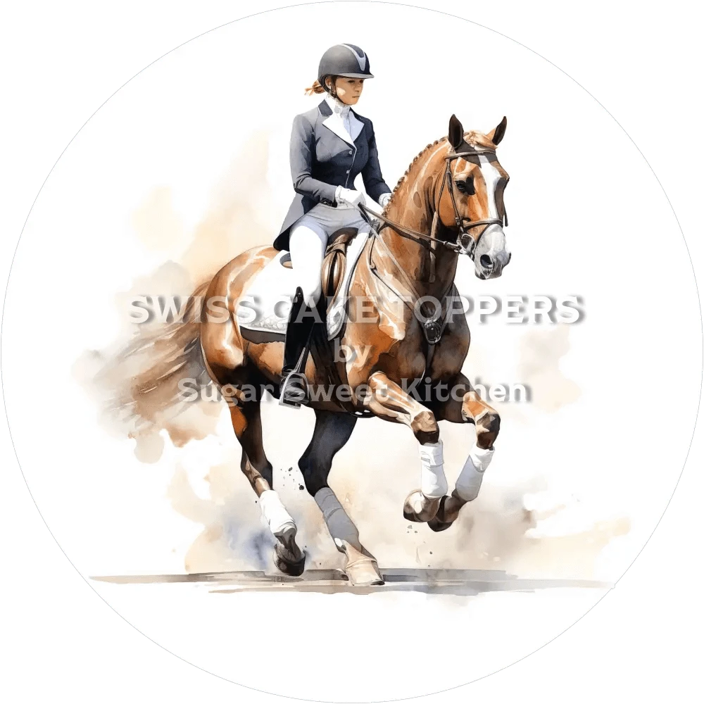 Wundervoller Reiter-Tortenaufleger4- personalisierbar - Fondant- Torten- & Cupcakeaufleger Sugar Sweet Kitchen