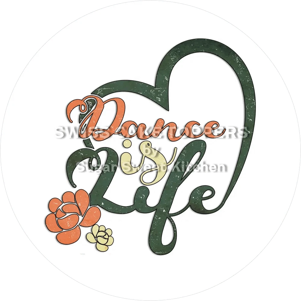 Wundervoller Tanz-Tortenaufleger3 - personalisierbar - Fondant- Torten- & Cupcakeaufleger Sugar Sweet Kitchen