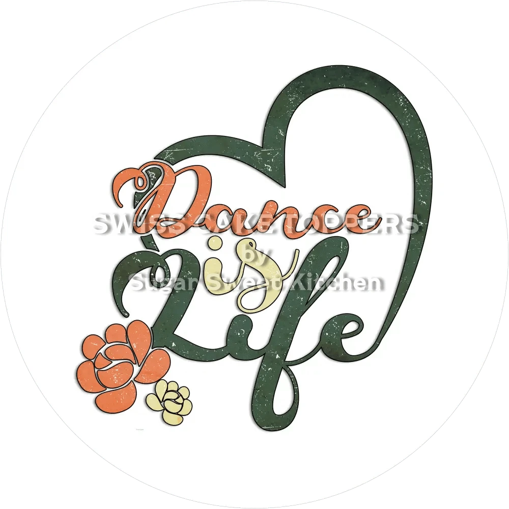 Wundervoller Tanz-Tortenaufleger3 - personalisierbar - Fondant- Torten- & Cupcakeaufleger Sugar Sweet Kitchen