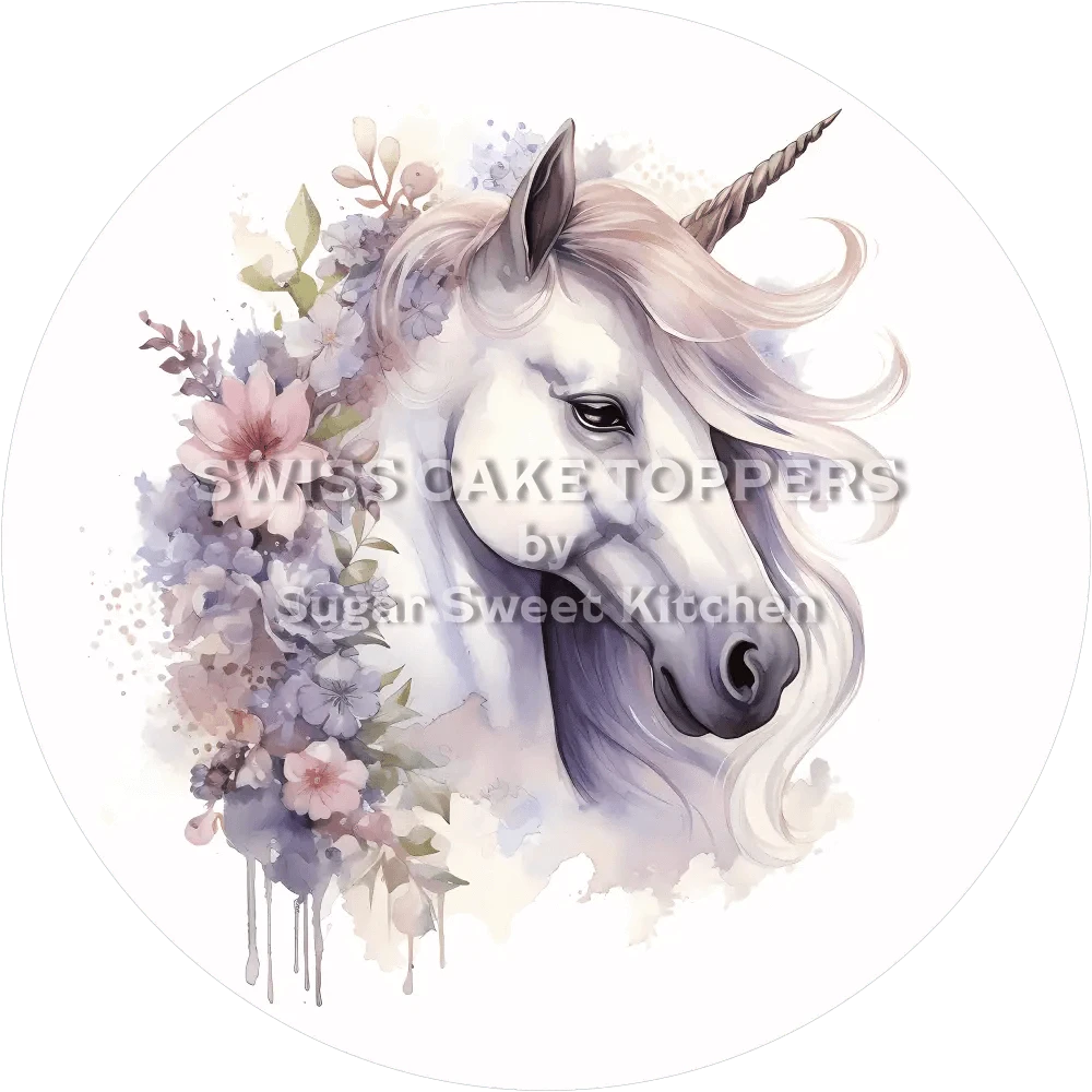 Zauberhafter Einhorn-Tortenaufleger9 - personalisierbar - Fondant- Torten- & Cupcakeaufleger Sugar Sweet Kitchen