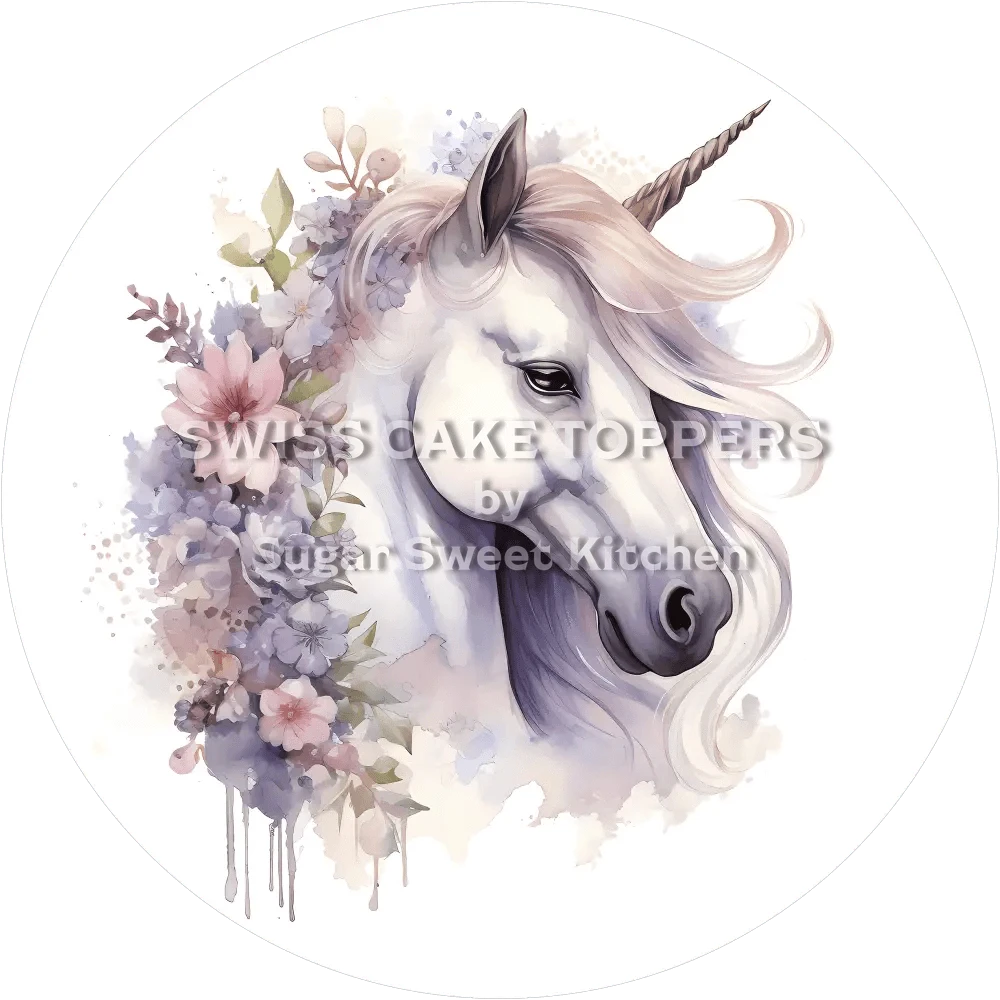 Zauberhafter Einhorn-Tortenaufleger9 - personalisierbar - Fondant- Torten- & Cupcakeaufleger Sugar Sweet Kitchen